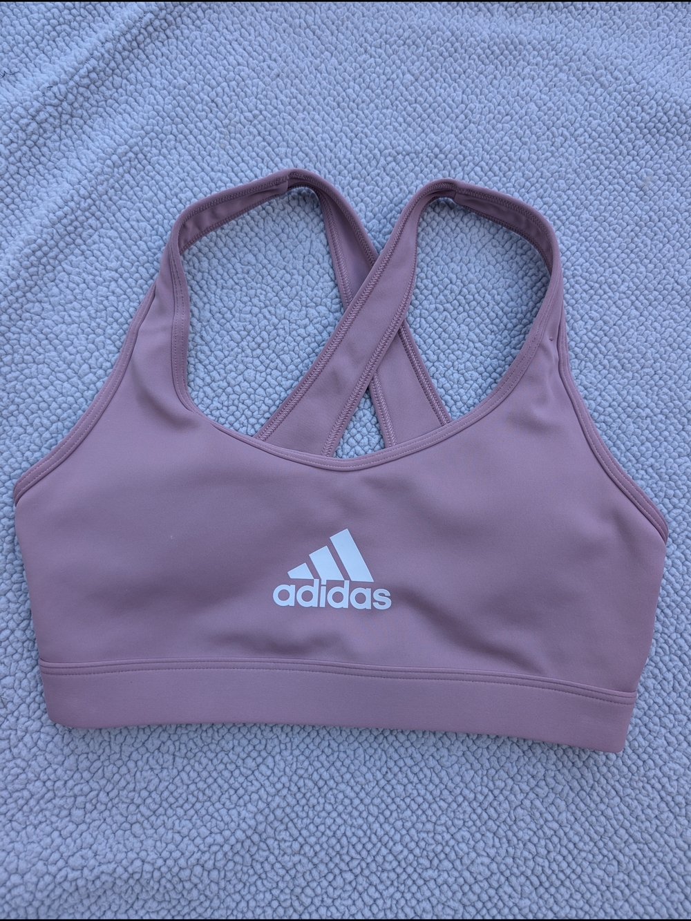 adidas Mauve Powerreact Training Medium Support Sports Bra Size XS